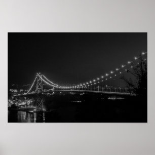 Lions Gate Bridge Mono Poster