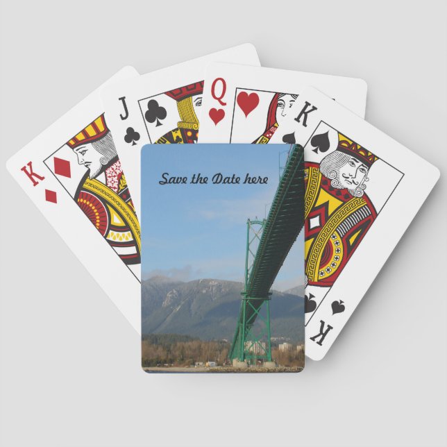 Lions Gate Bridge Vancouver Playing Cards (Back)