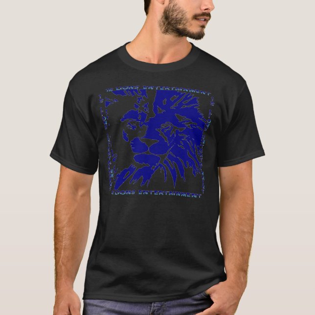 Lion's head - blue T-Shirt (Front)