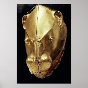 Lion's head rhyton, from Grave IV Poster