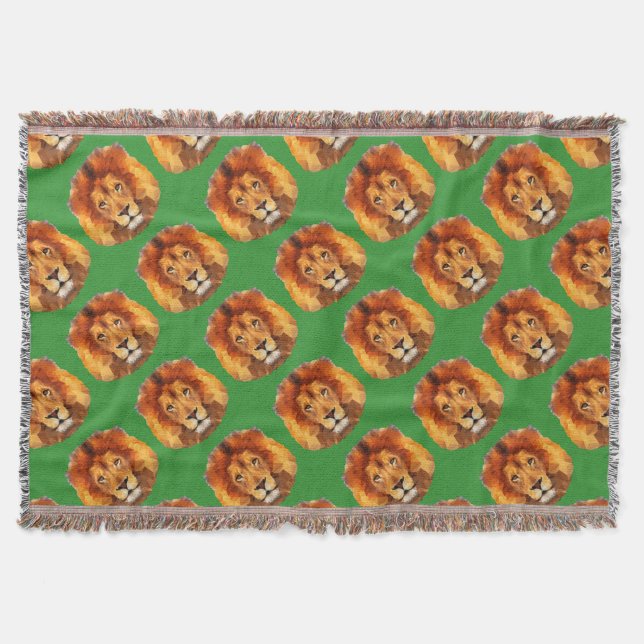 Lion's Head Throw Blanket (Front)