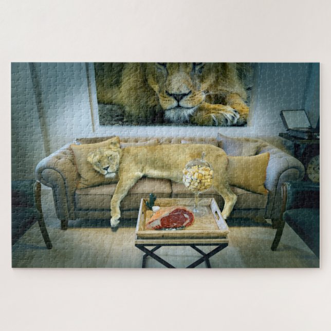 Lions Home Jigsaw Puzzle (Horizontal)