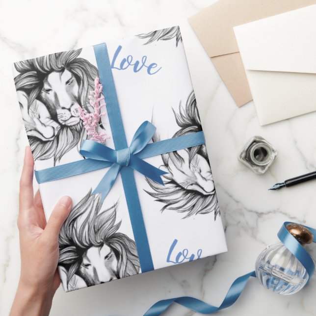Lions in Love Wrapping Paper (Gifting)