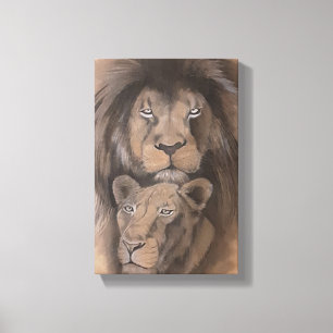 Lions Love Canvas Print