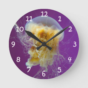 Lion's Mane Jellyfish Round Clock