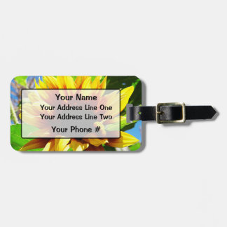 Lion's Mane Sunflower Luggage Tag