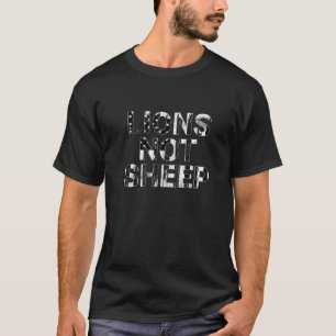 LIONS NOT SHEEP Black T-Shirt