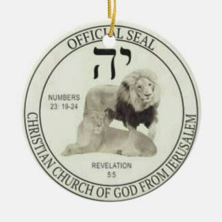 Lions of Judah Ceramic Tree Decoration
