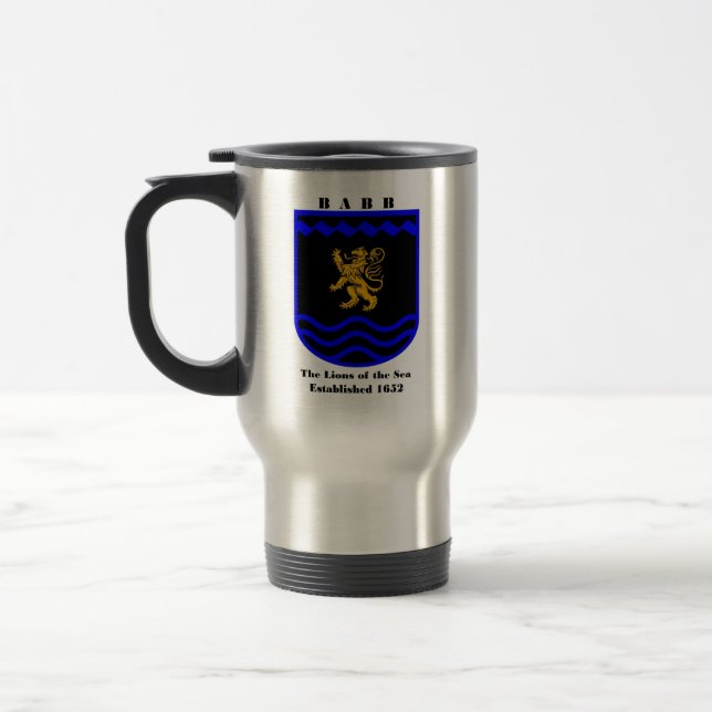 Lions of the Sea Babb Travel Mug (Left)