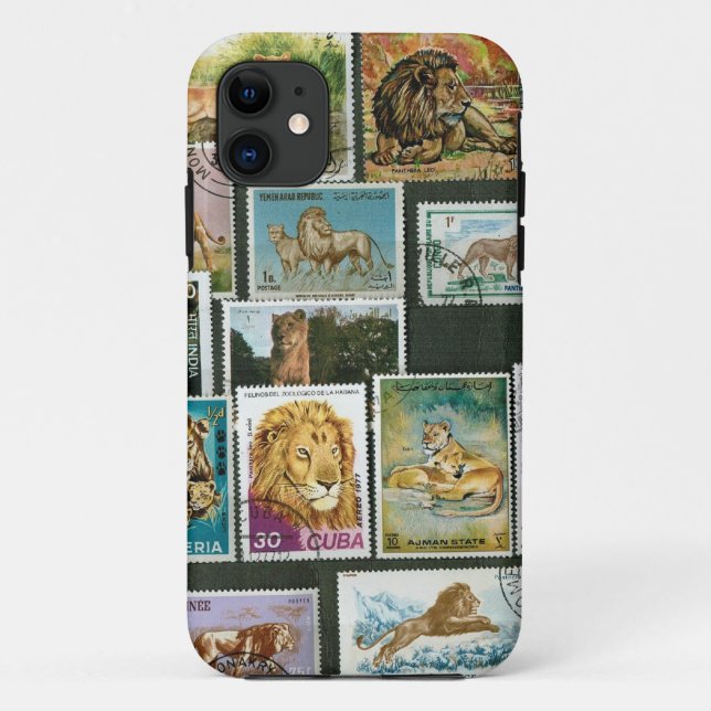 Lions on stamps Case-Mate iPhone case (Back)