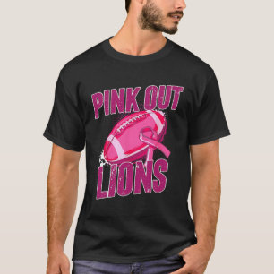 Lions Pink Out Football Tackle Breast Cancer T-Shirt