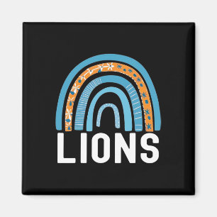 Lions School Sports Fan Team Back To School Spirit Magnet