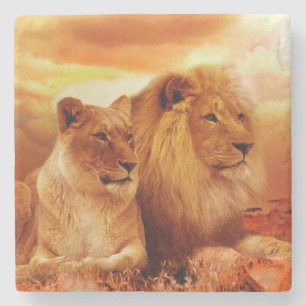 Lions Stone Coaster