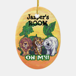 Lions Tiger Bears Oh My Ceramic Tree Decoration