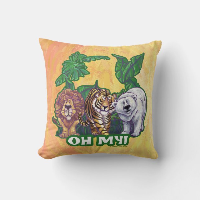 Lions Tiger Bears Oh My Cushion (Front)