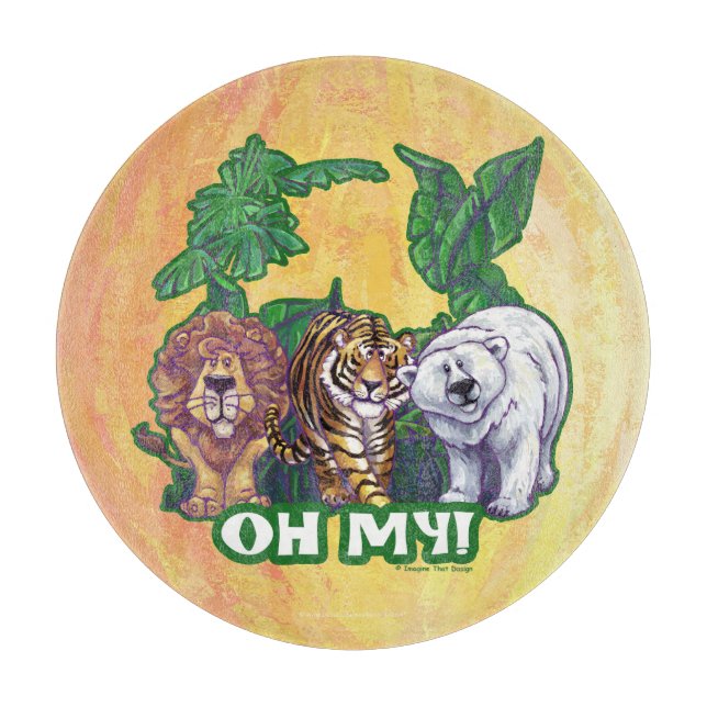Lions Tiger Bears Oh My Cutting Board (Front)