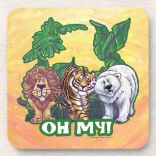 Lions Tiger Bears Oh My Heads Coaster