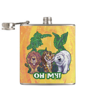 Lions Tiger Bears Oh My Hip Flask