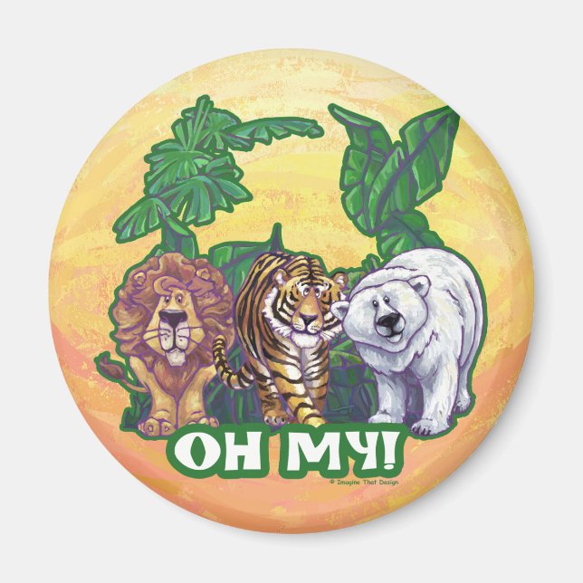 Lions Tiger Bears Oh My Magnet (Front)