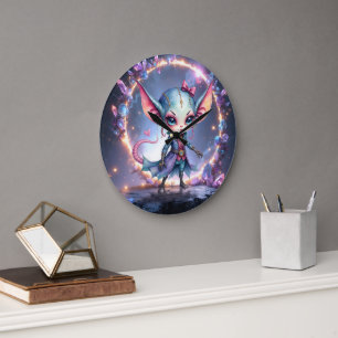 Liora – Crystal Heart from the Stars Large Clock