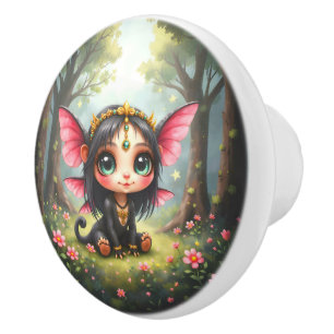 Liora – Keeper of Tiny Stars.  Ceramic Knob
