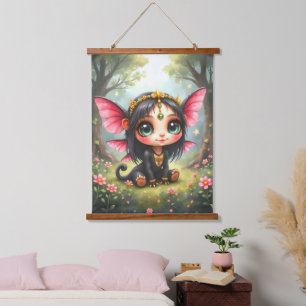 Liora – Keeper of Tiny Stars. Hanging Tapestry