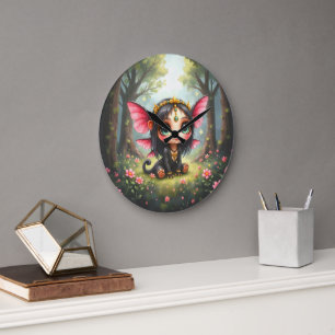 Liora – Keeper of Tiny Stars. Large Clock