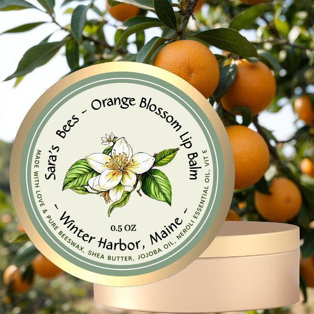 Lip Balm Label with Editable Logo and Dark Text (Creator Uploaded)