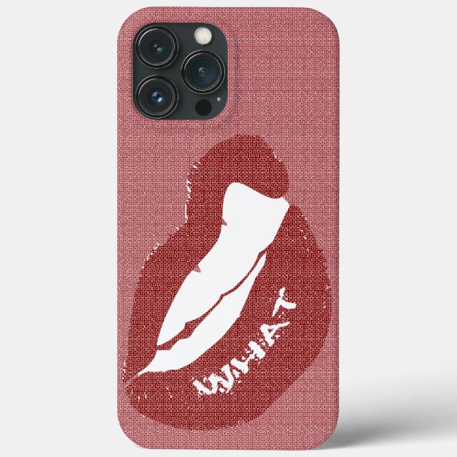 Lip Bite WHAT Case-Mate iPhone Case (Back)