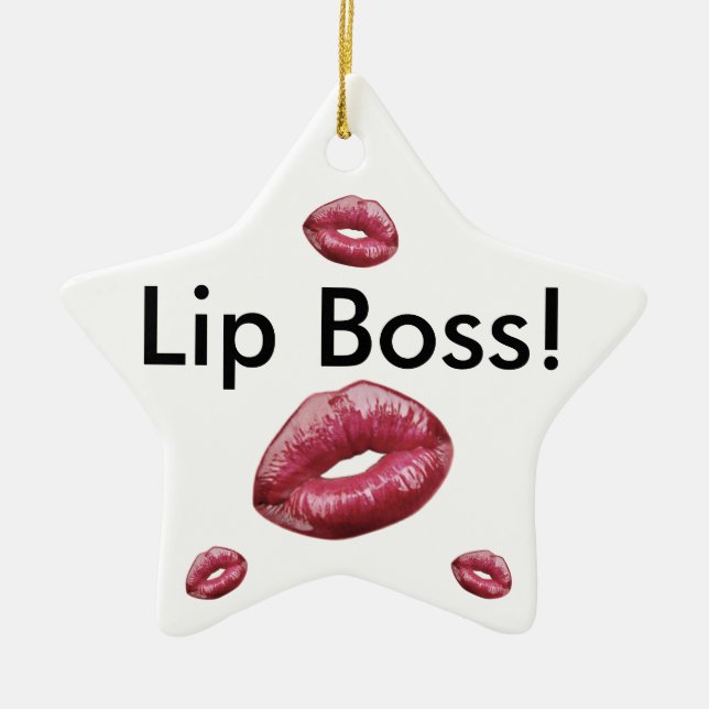 Lip Boss Christmas Ornament (Front)