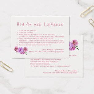 Lip colour distributor application instructions