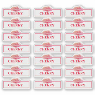 Lip Gloss Packaging Logo Lip   Branding Clear Red