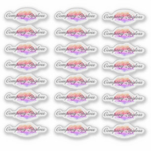 Lip Gloss Packaging Logo Lip Rainbow Branding