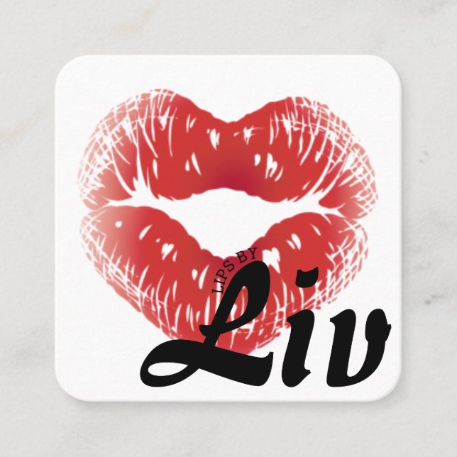 Lip it simple square business card (Front)