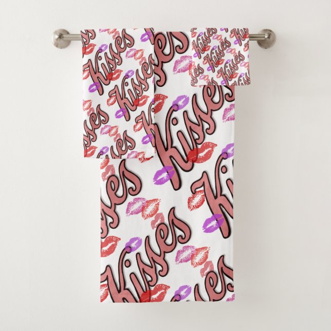 LIP KISSES  BATH TOWEL SET (Insitu)