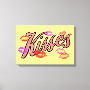 LIP KISSES  CANVAS PRINT
