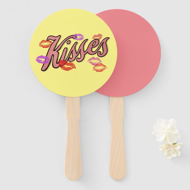 LIP KISSES  HAND FAN (Front and Back)