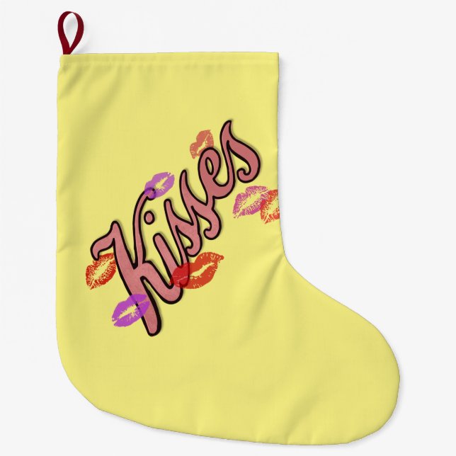 LIP KISSES  LARGE CHRISTMAS STOCKING (Front)
