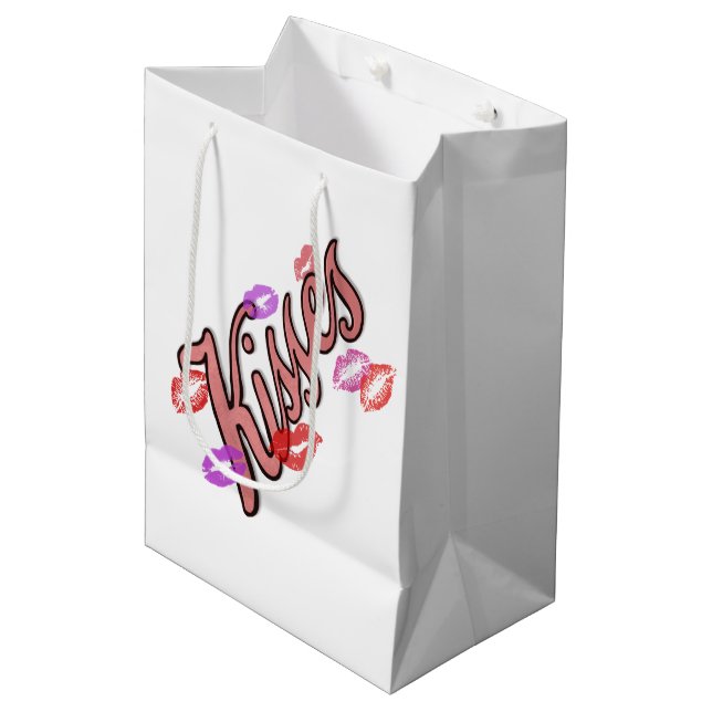 LIP KISSES  MEDIUM GIFT BAG (Front Angled)