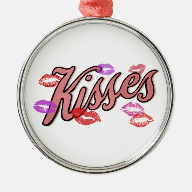 LIP KISSES  METAL TREE DECORATION (Front)