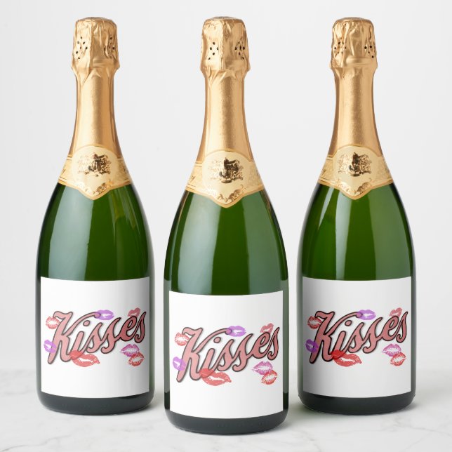 LIP KISSES  SPARKLING WINE LABEL (Bottles)