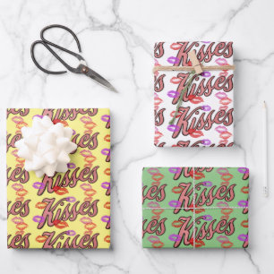 LIP KISSES WRAPPING PAPER SHEET