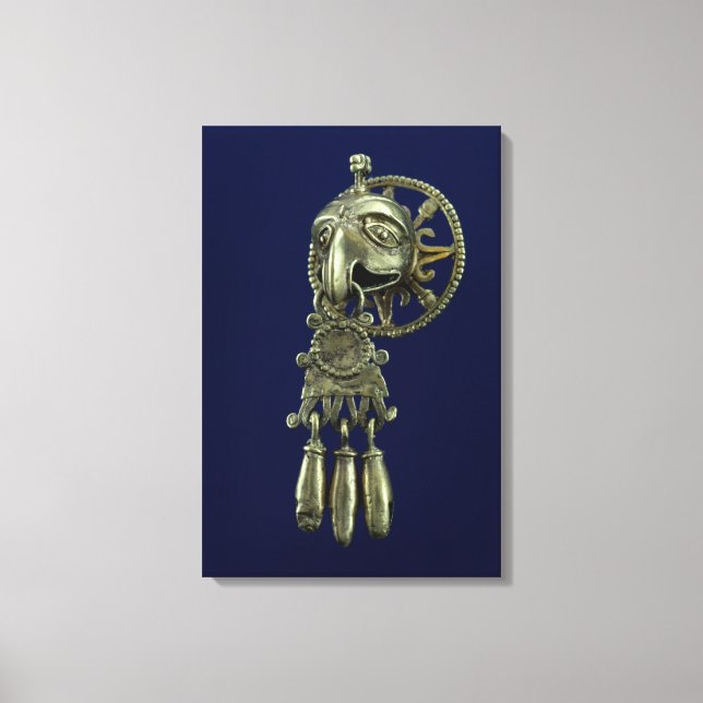 Lip plug of bird god canvas print (Front)