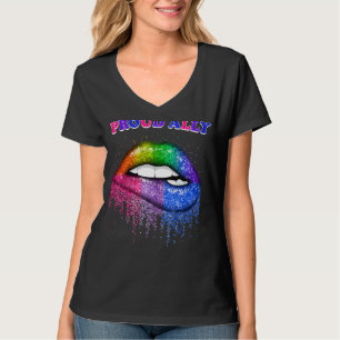 Lip Proud Ally Lgbtq Gay And Lesbian Pride Rainbo T-Shirt