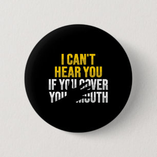 Lip Reading ASL Hand Gesture Deaf Hearing Loss Awa 6 Cm Round Badge