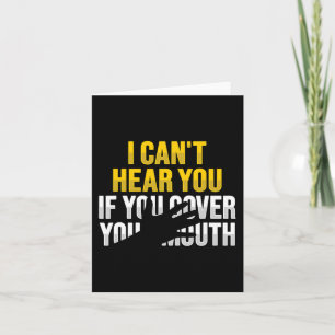 Lip Reading ASL Hand Gesture Deaf Hearing Loss Awa Card