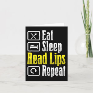 Lip Reading ASL Hand Gesture Deaf Hearing Loss Awa Card