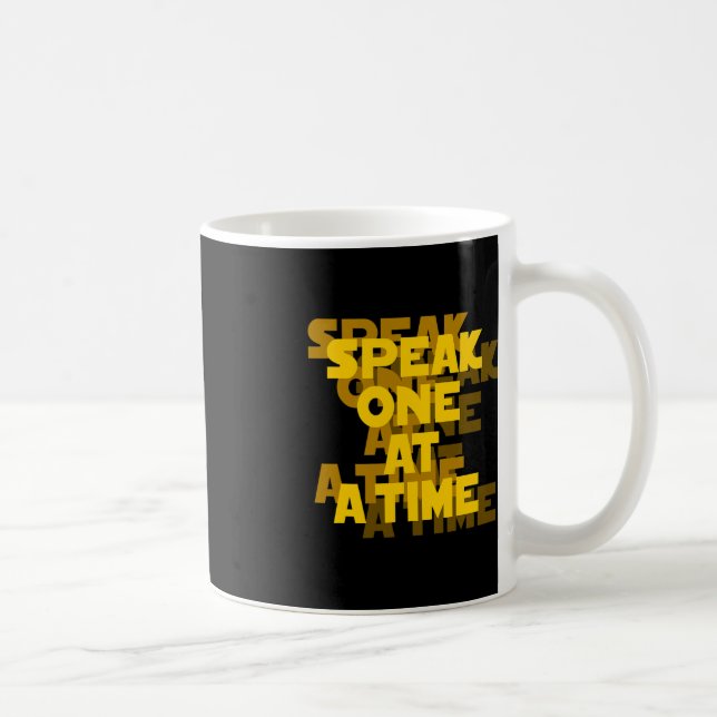Lip Reading ASL Hand Gesture Deaf Hearing Loss Awa Coffee Mug (Right)