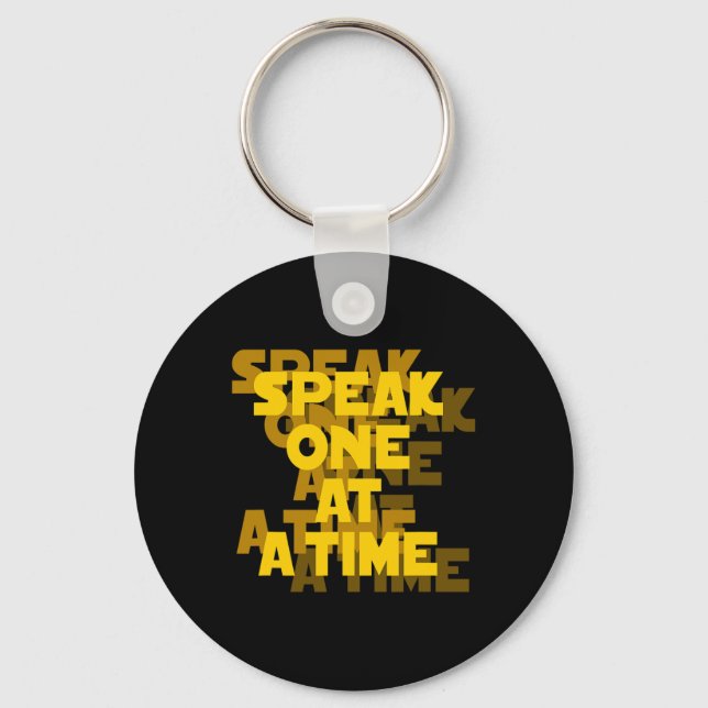 Lip Reading Asl Hand Gesture Deaf Hearing Loss Awa Key Ring (Front)