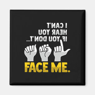 Lip Reading ASL Hand Gesture Deaf Hearing Loss Awa Magnet